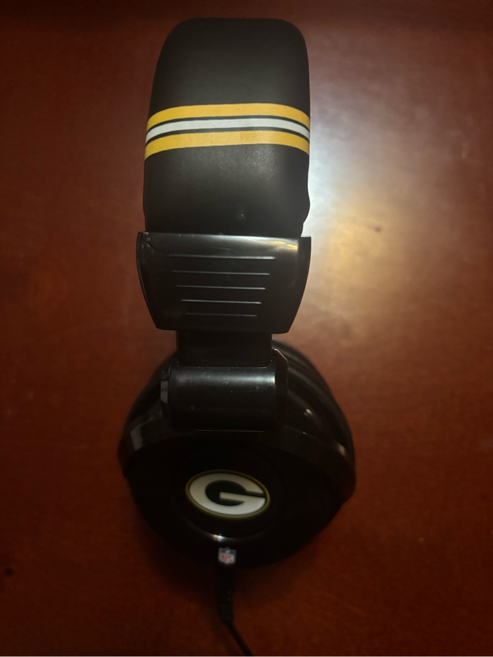 NFL Green Bay Packers Black and Gold Over-Ear Headphones